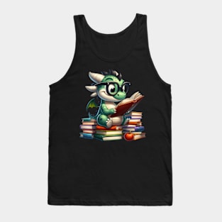 Dragon Reading Book Tank Top